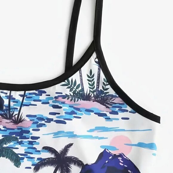 🏷️ $5 SALE - Tropical Crop Top, Large, NWOT - Picture 5 of 6